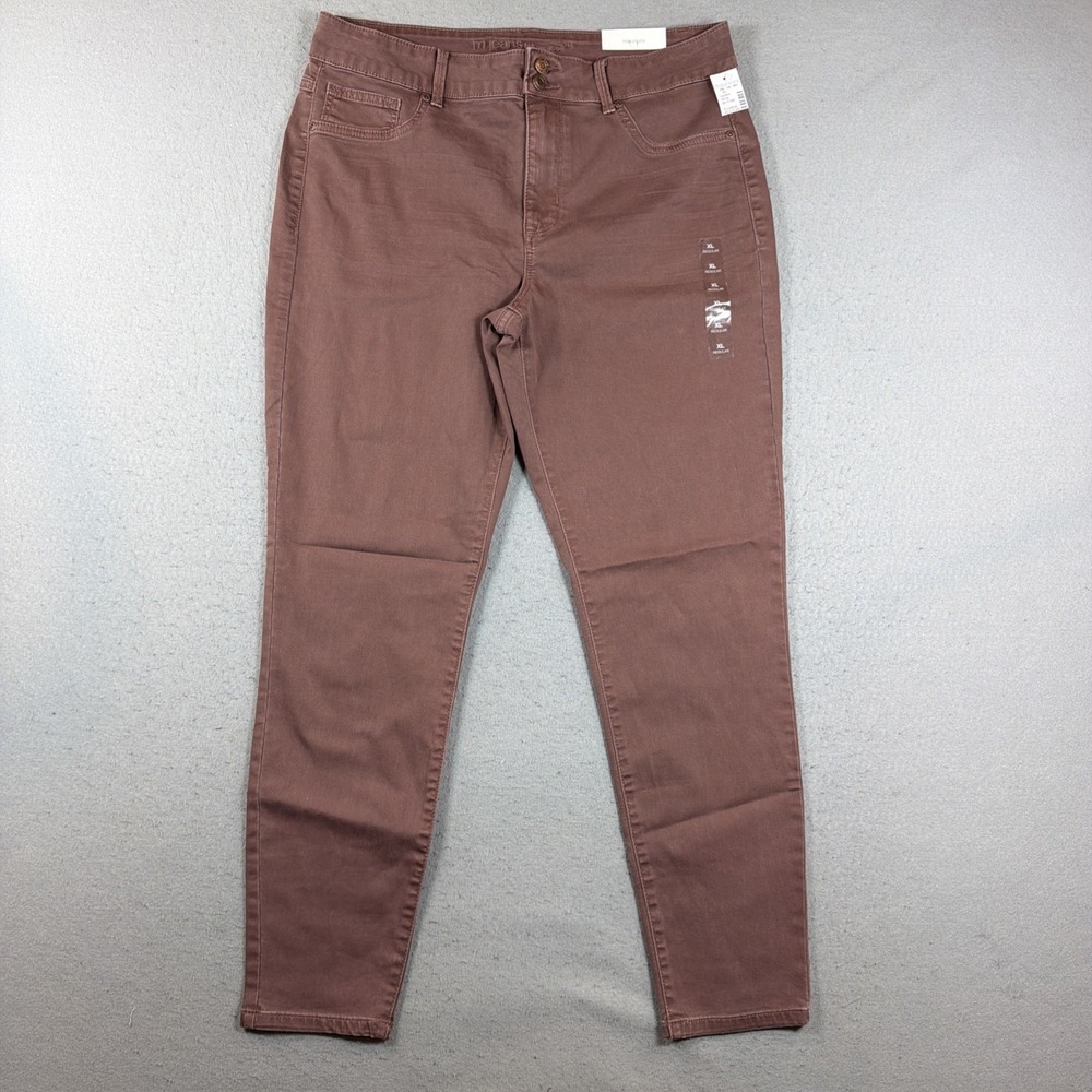 Maurices Denim Flex High Rise Brown Stretch Comfort Jegging Size XL Regular NWT